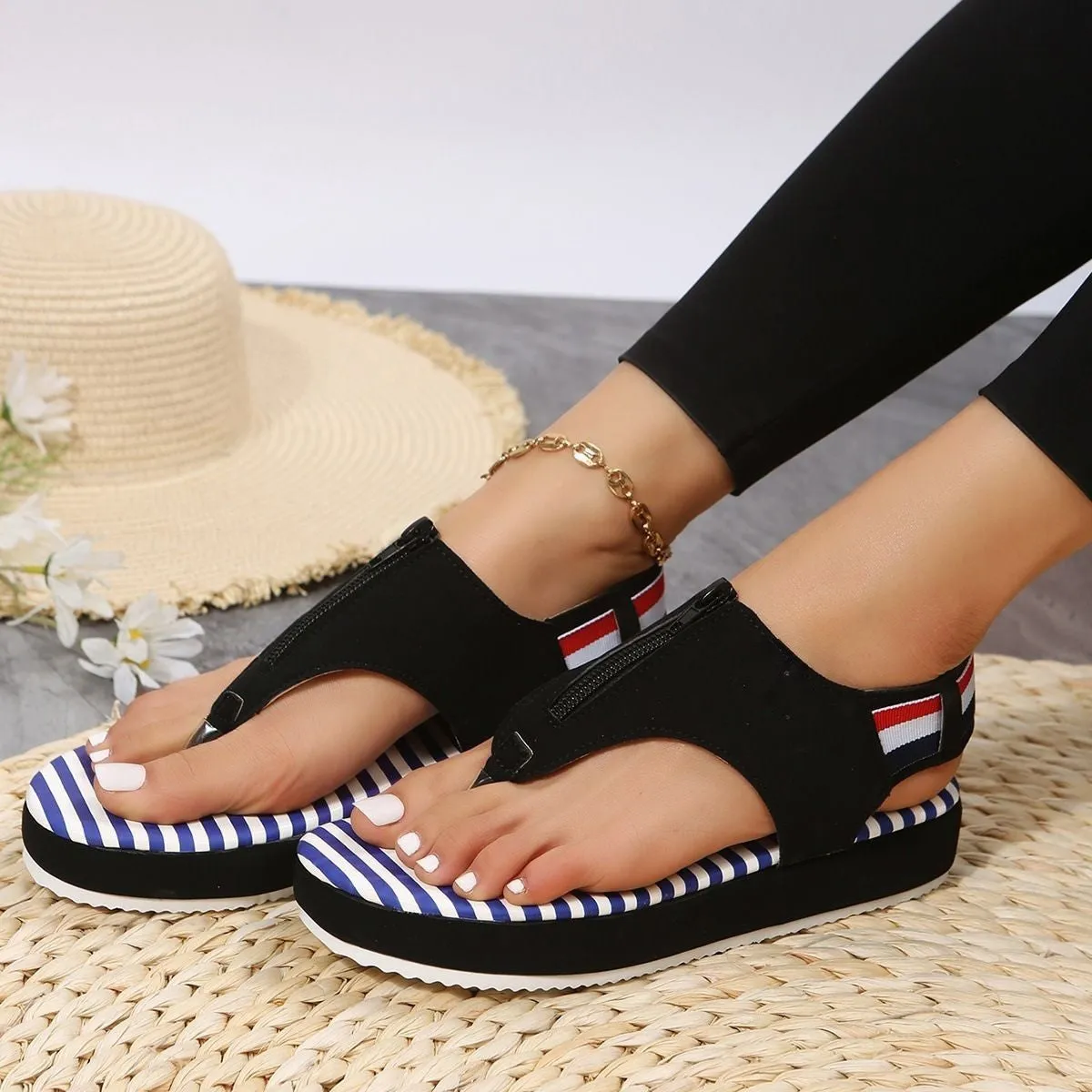 Ankle Straps Thick Sole Orthopedic Slippers
