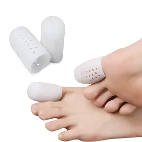 Big Toe Cap, 10 Pcs Breathable Toe Protector Toe Cover Sleeves with Holes, Provides Relief from Missing or Ingrown Toenails, Corns, Blisters, Hammer Toes