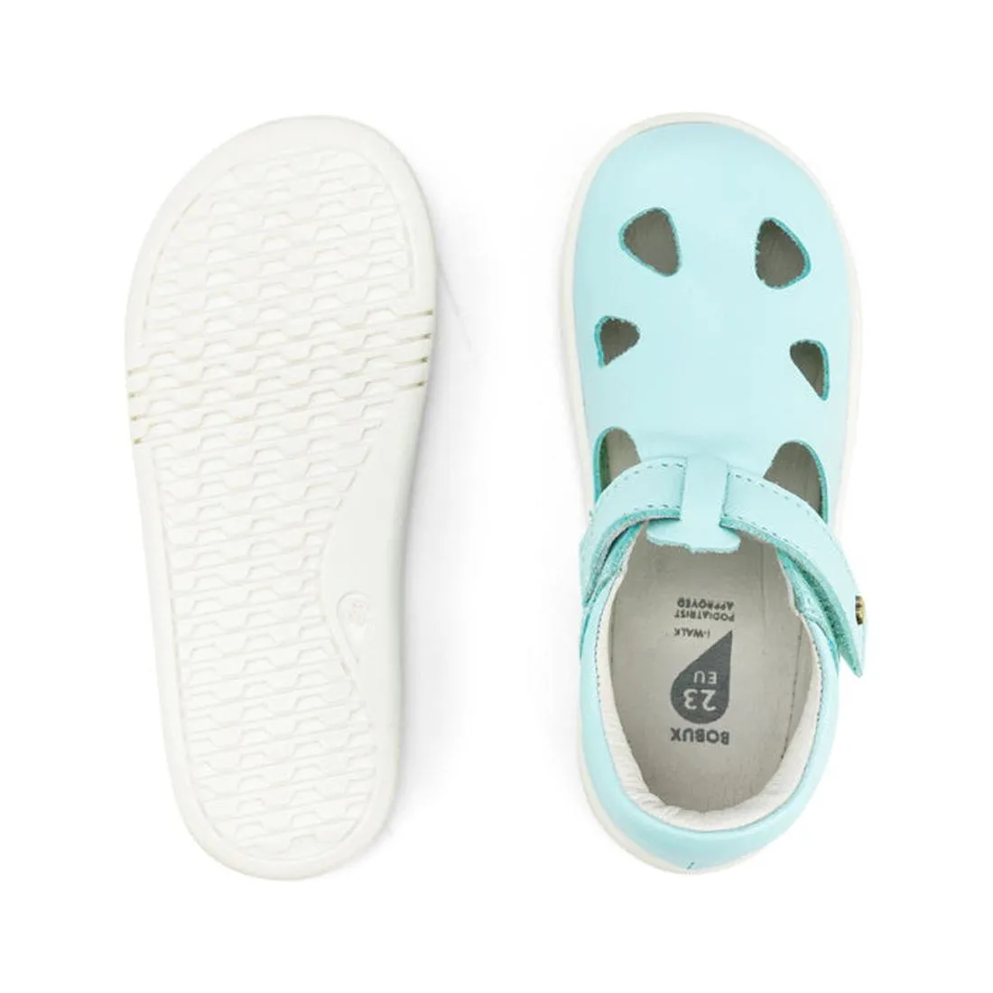 Bobux IWalk IW Zap II Closed Toe Sandal Mist Blue CLEARANCE Not Returnable