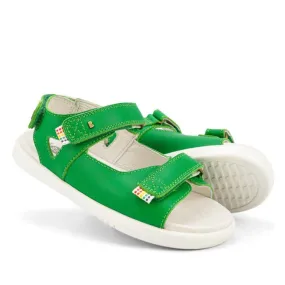 Bobux Kid   Plus Rise Open Toe Sandal Emerald Green 839104 Clearance