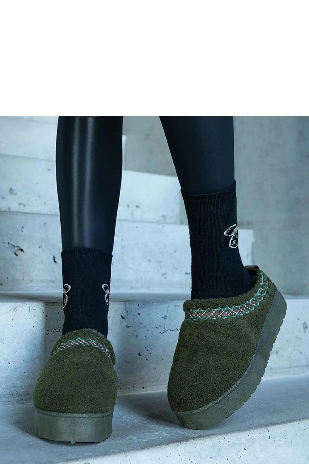 Brown snow boots with a low shaft