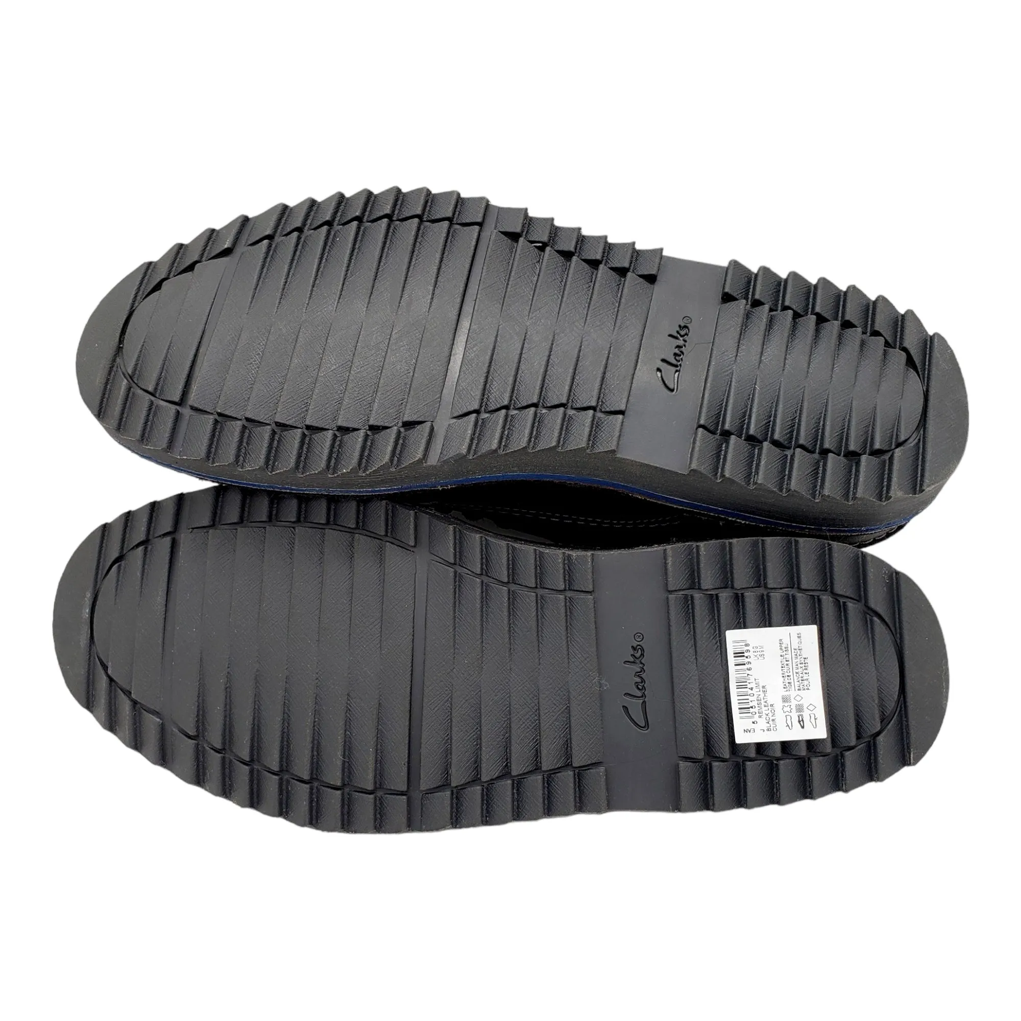 Clarks Black Leather Cushioned Shoes