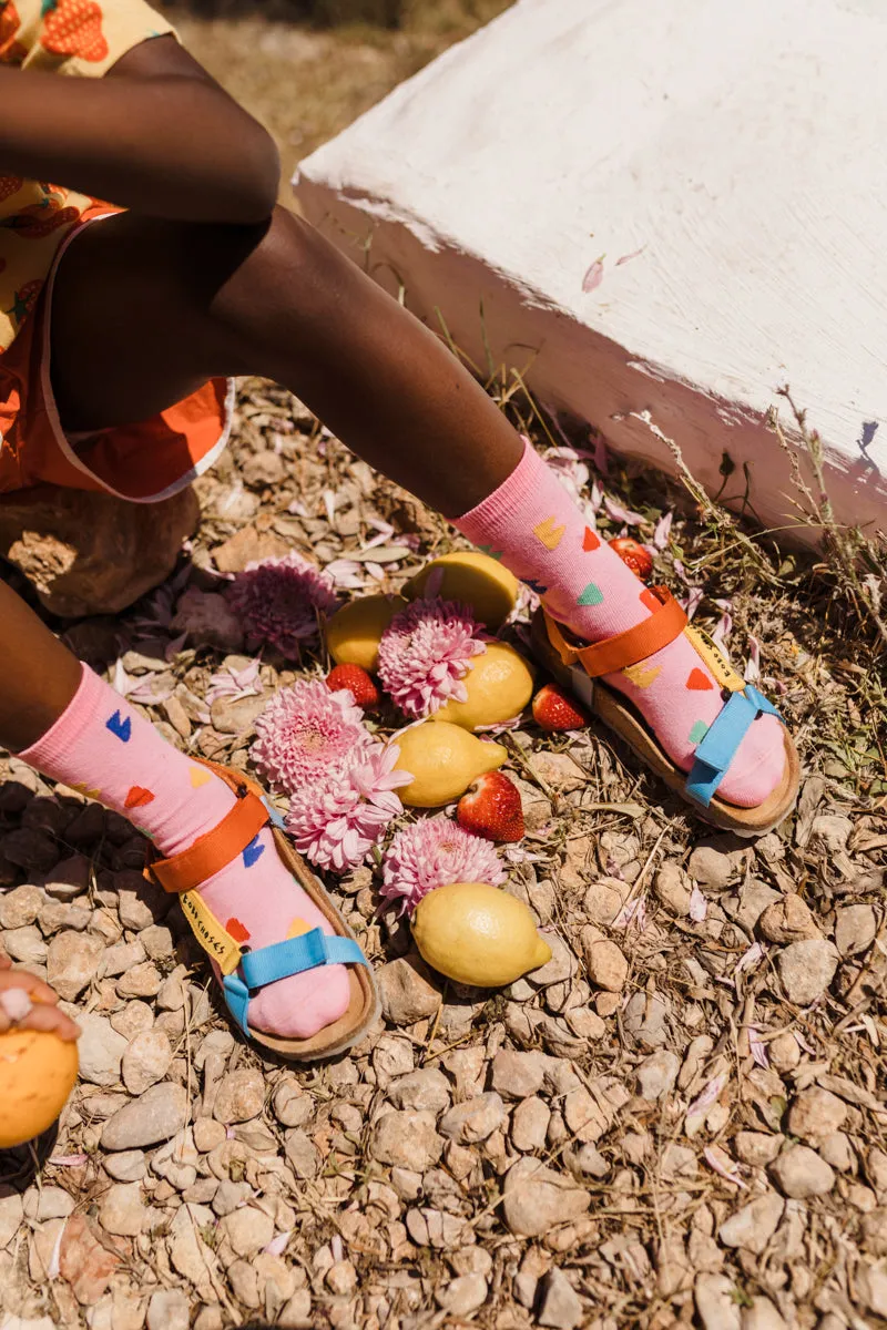Color Block Straps Sandals
