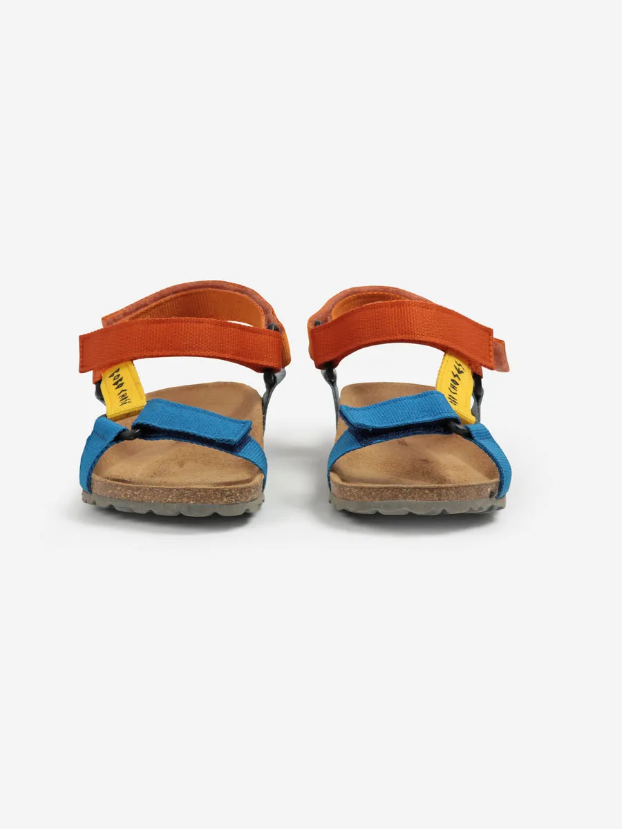 Color Block Straps Sandals