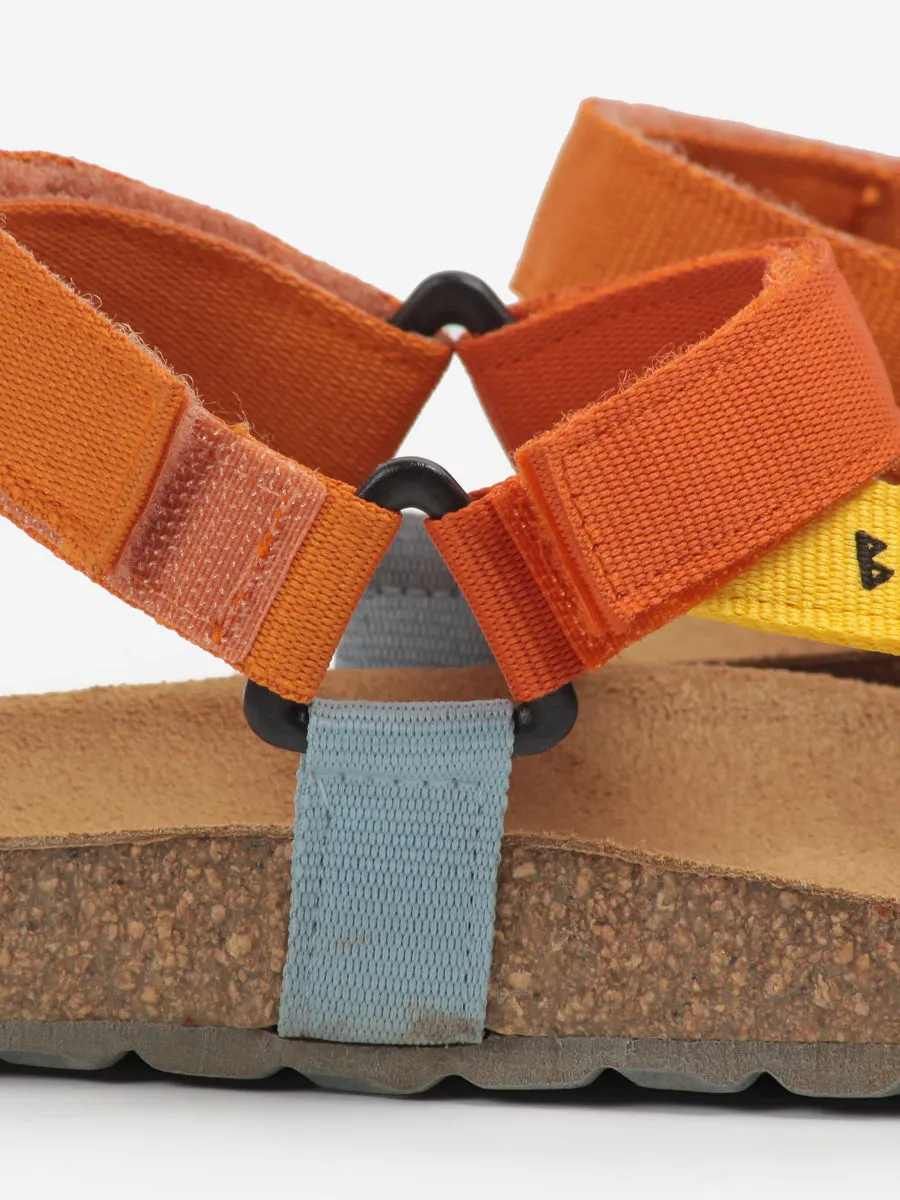 Color Block Straps Sandals