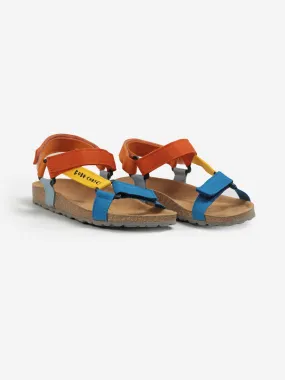 Color Block Straps Sandals