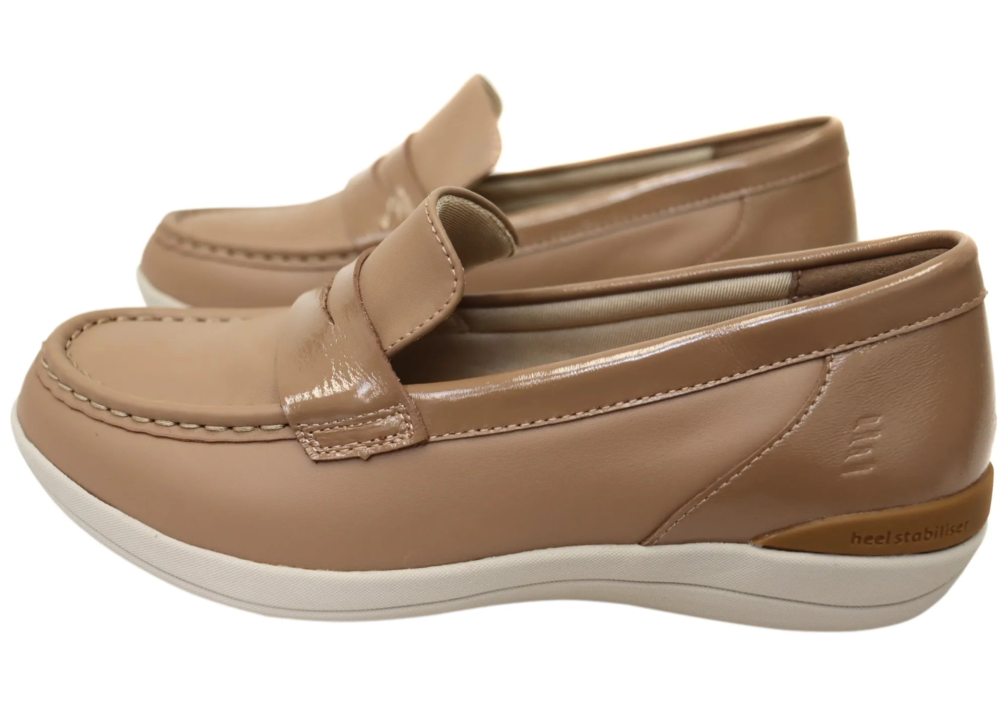 Homyped Glee Penny Loafer Womens Leather Comfortable Supportive Shoes