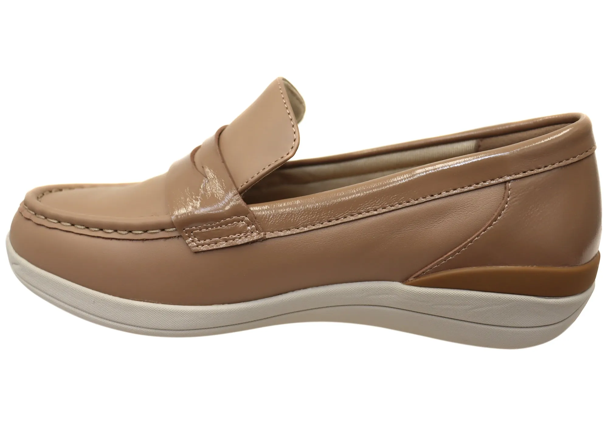 Homyped Glee Penny Loafer Womens Leather Comfortable Supportive Shoes
