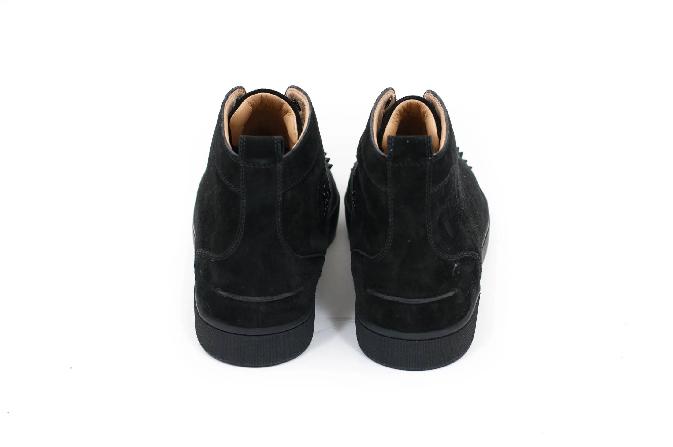 Lou Flat Suede Black Spikes