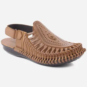Men " TIL" Leather Adjustable Sticky Straps Sandals
