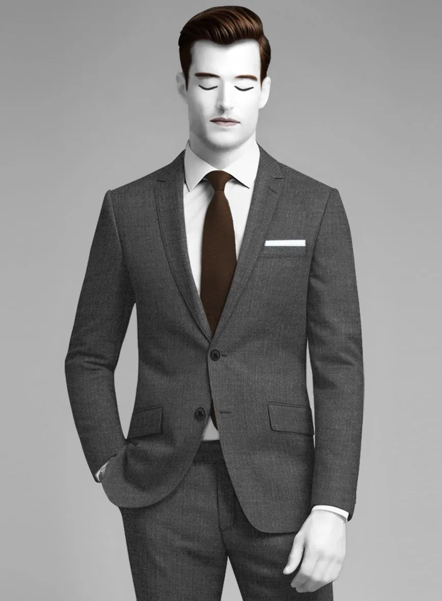 Napolean Mid Charcoal Wool Suit