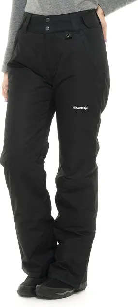 New SkiGear Womens Insulated Snow Pants, Black, Sz Large! These offer durability & protection from elements and still allow full range of motion!