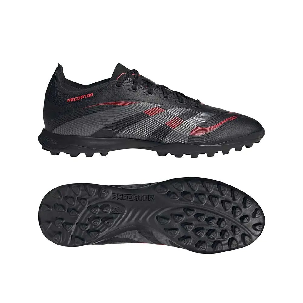 Predator League TF Soccer Shoe - Core Black/Grey Four/Lucid Red - Regular (D)