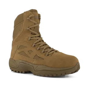 Reebok Tactical Men's 8 Inch Rapid Response RB Composite Toe Side Zip Boots Coyote Brown RB8850