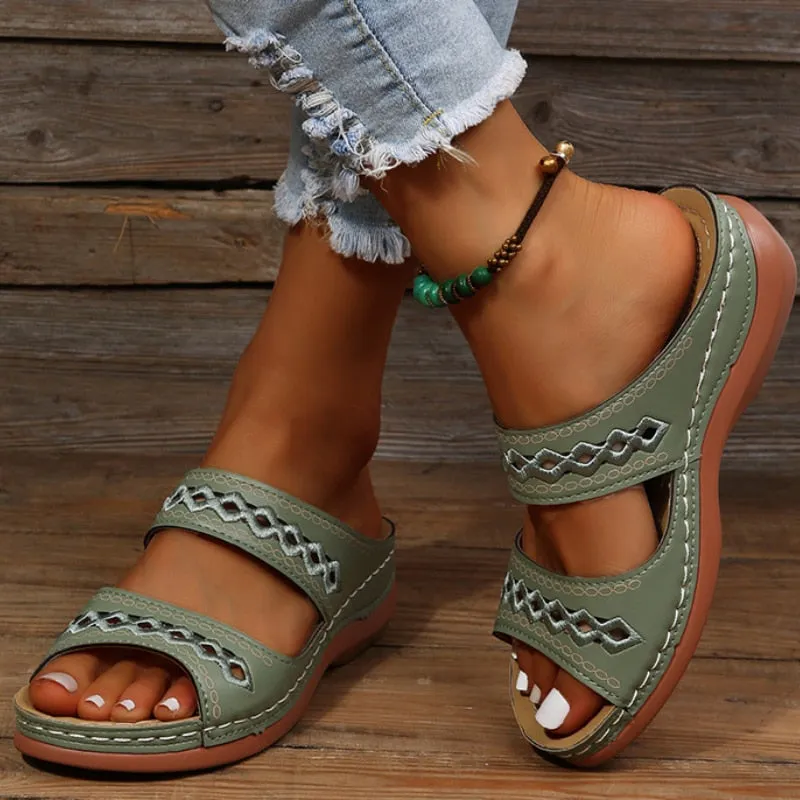 Retro Arch Support Orthopedic Wedge Sandals