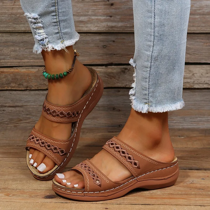 Retro Arch Support Orthopedic Wedge Sandals