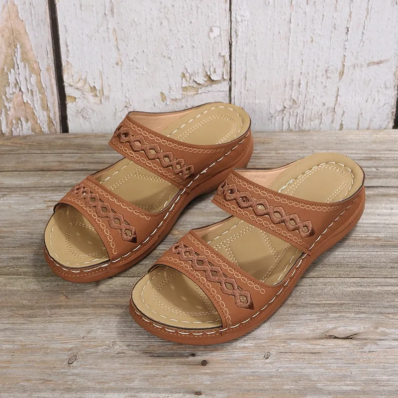 Retro Arch Support Orthopedic Wedge Sandals