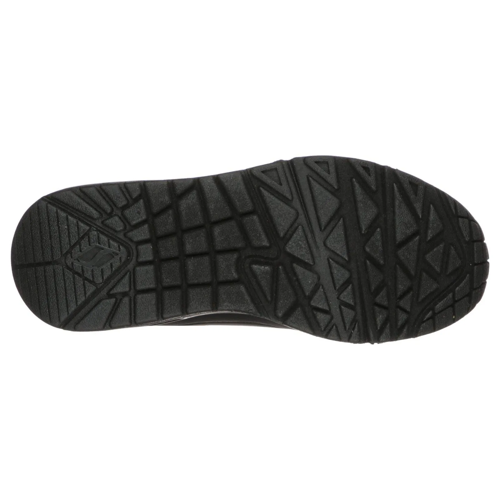 Skechers 403674L Uno Stand On Air Boys Black Textile Lace Up School Shoes