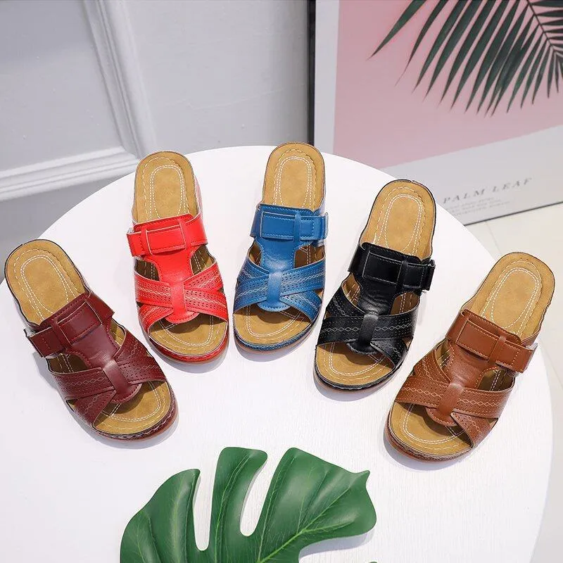 Sylis | Non-slip Orthopedic Leather Sandals