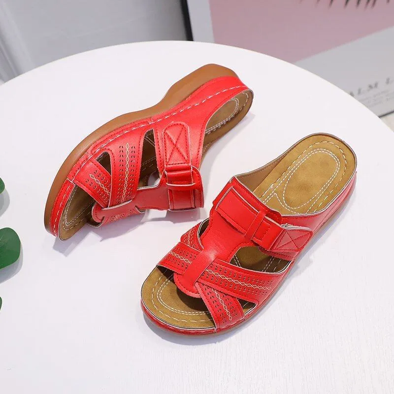 Sylis | Non-slip Orthopedic Leather Sandals