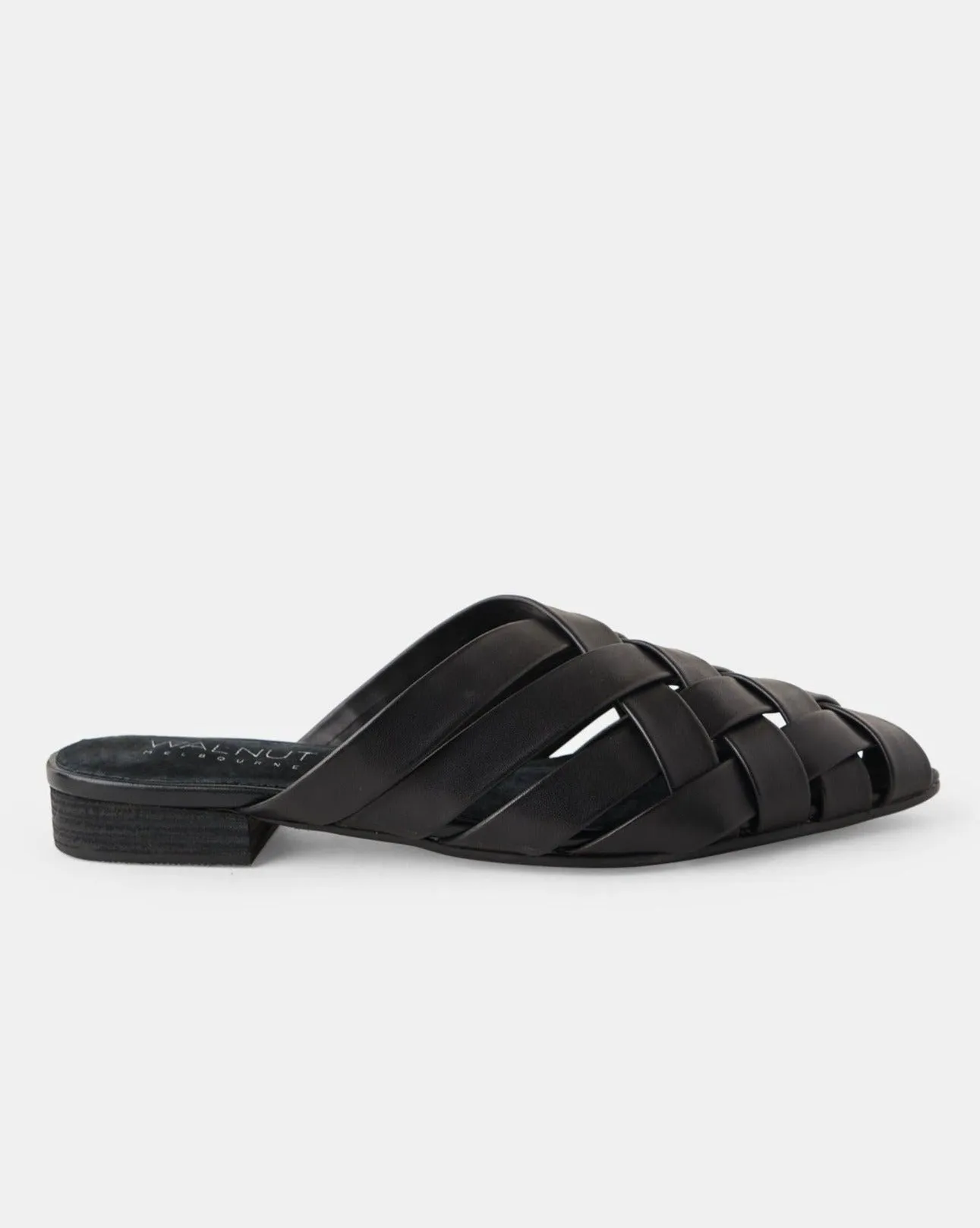 Willow Leather Mule - Black